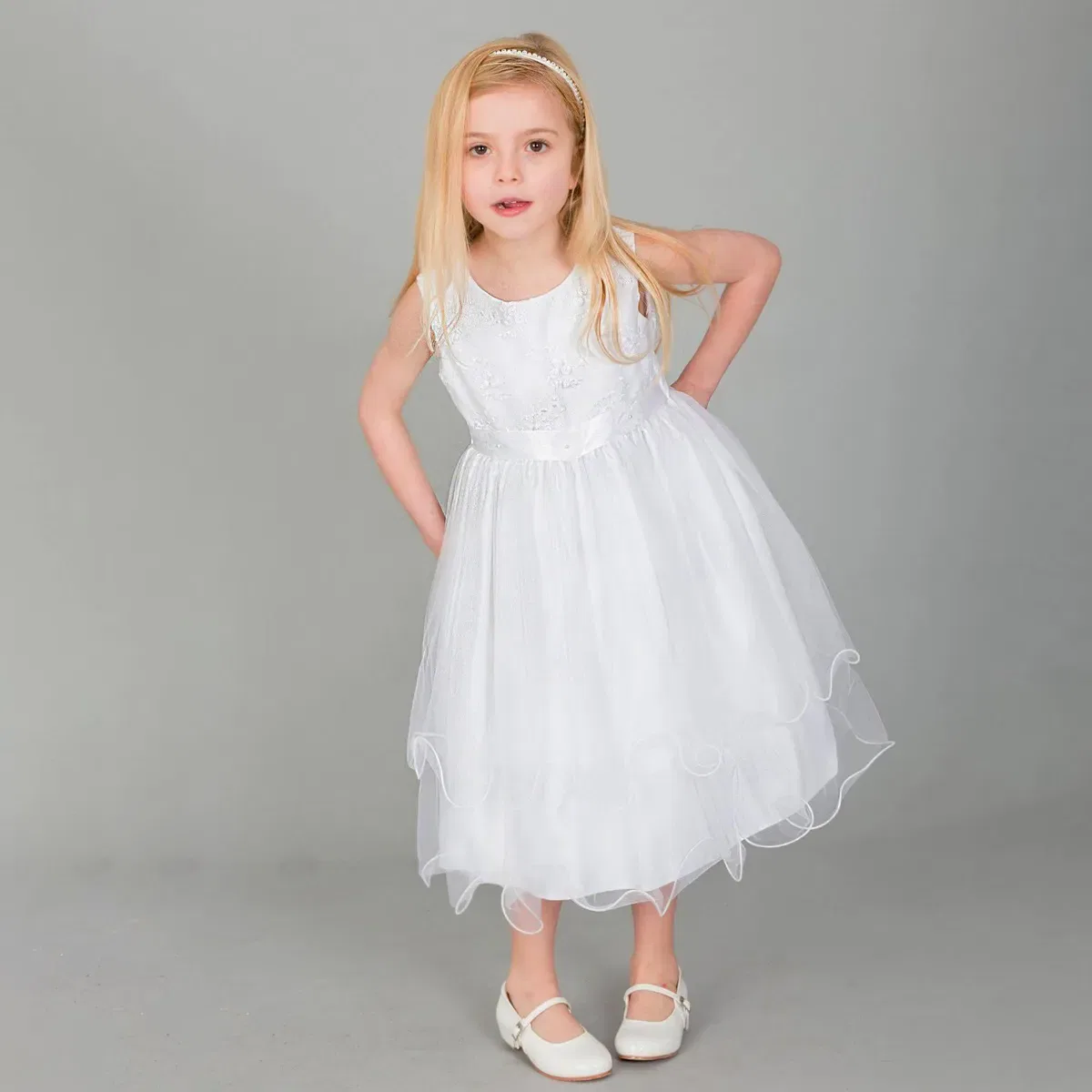Платье Tiffany Uk Flower Girl Boutique, White — фото 3