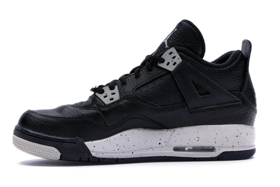 Детские кроссовки с Air-Sole амортизацией Jordan 4 Retro Oreo, Black/Tech Grey-White — фото 3