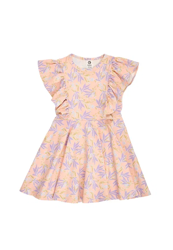 Платье с цветочным принтом Jersey dress Musli By Green Cotton, Peach Bloom Dream, персиковый