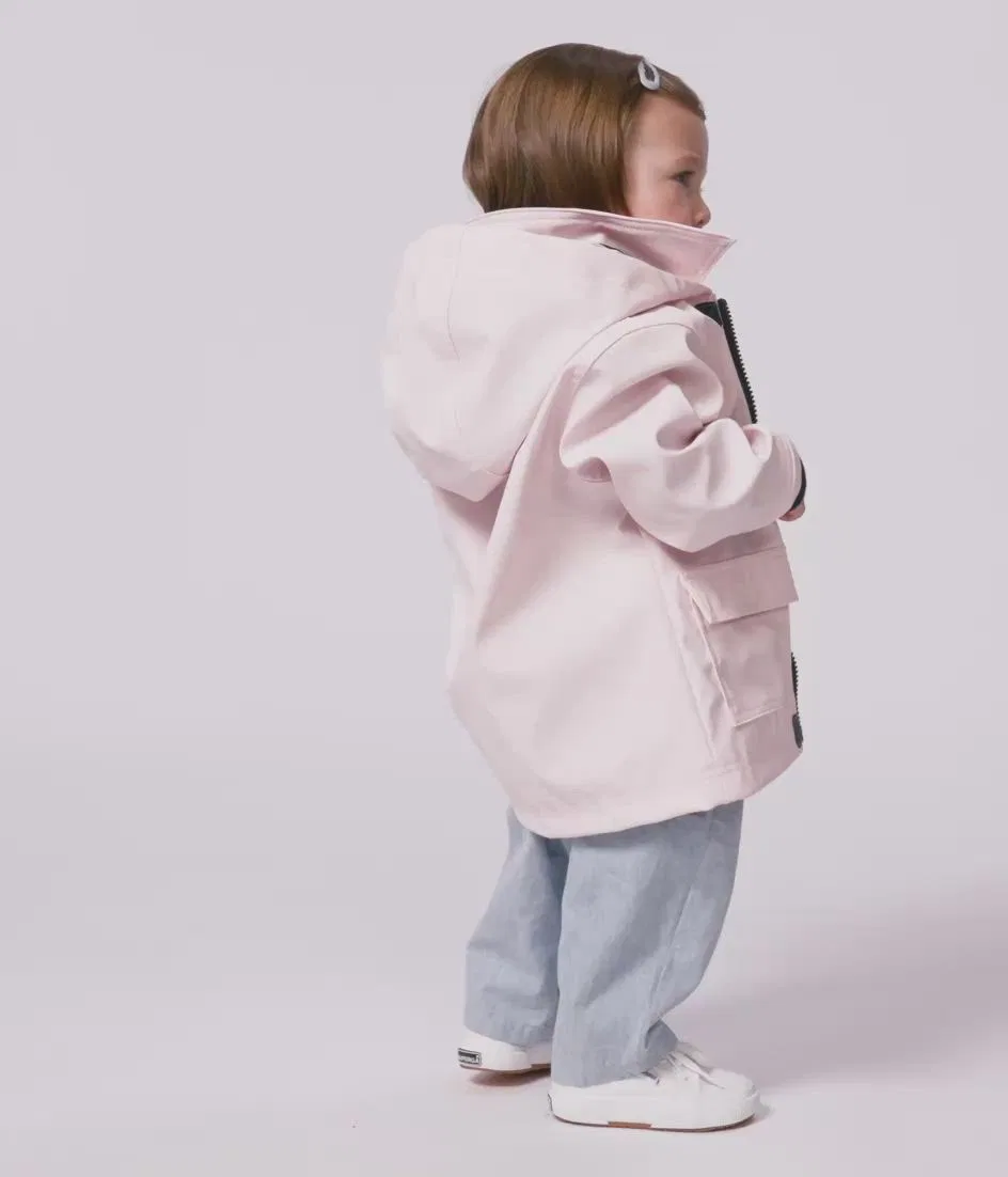 Детская горная куртка средняя длина с капюшоном PETIT BATEAU, Light Pink — фото 2