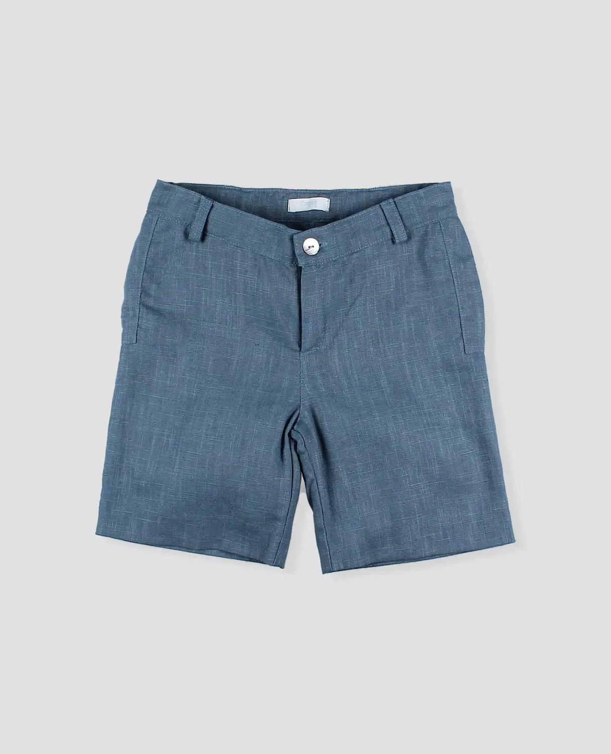 Детские шорты для мальчиков льняные с карманами Foque, Azul Denim — фото 3
