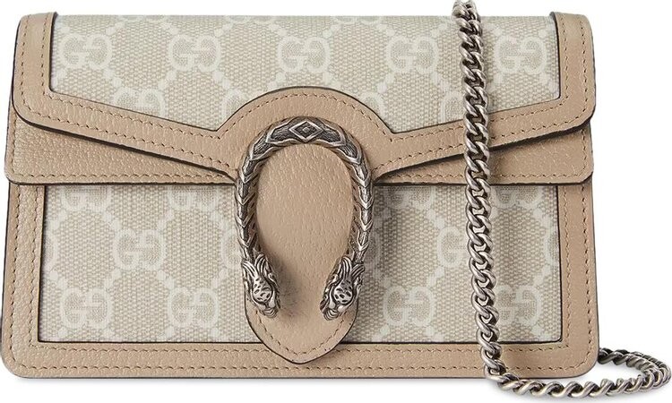 

Сумка Gucci Dionysus GG Super Mini Bag Beige/White, бежевый