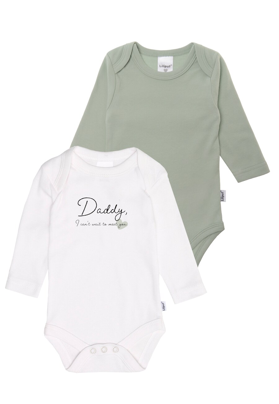 

Комбинезон LILIPUT Daddy I cant wait to meet you, цвет Green/White