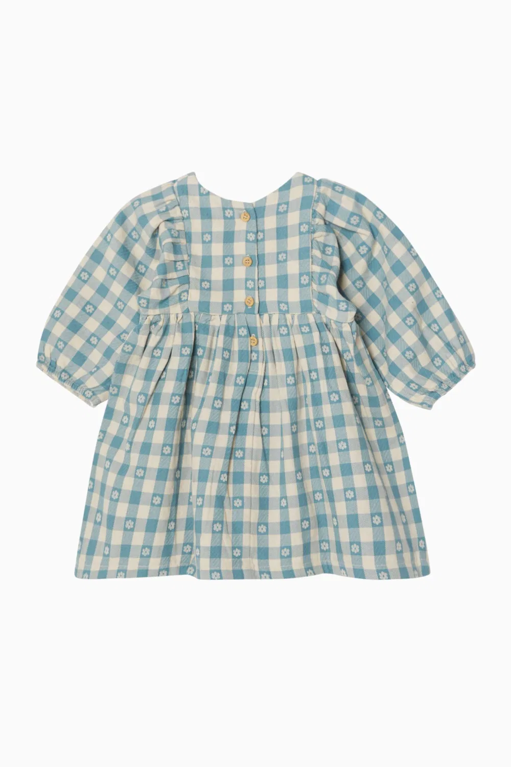 Платье с принтом в клетку Gingham Gathered Purebaby — фото 2