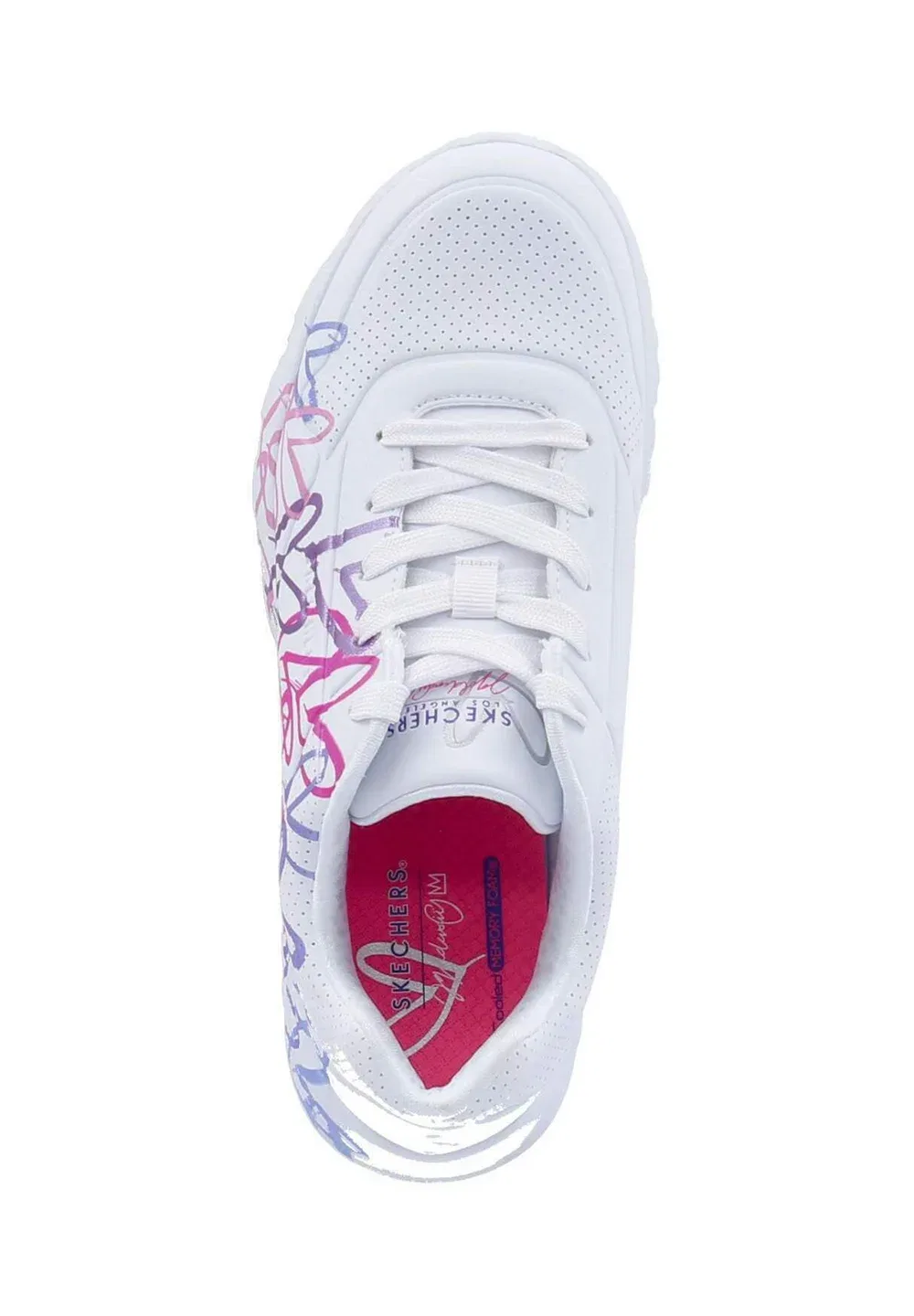 Унисекс - кроссовки Skechers, White Purple Pink — фото 3