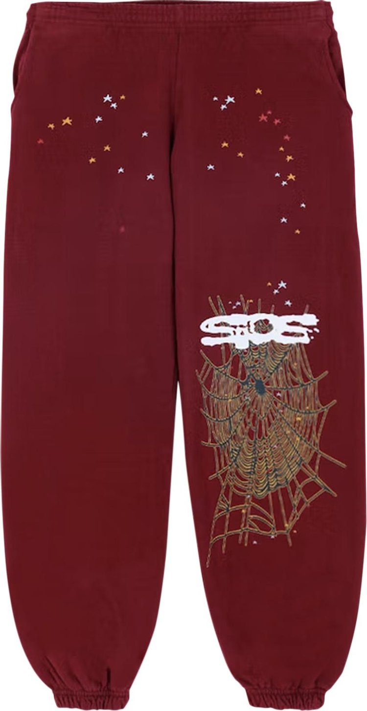 Спортивные брюки Sp5der Sweatpants 'Maroon', красный - фото