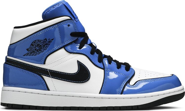 

Кроссовки Air Jordan 1 Mid SE Signal Blue, синий