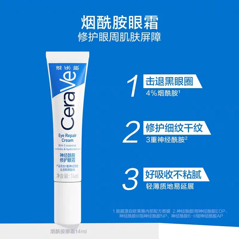 Набор для ухода за кожей с ниацинамидом CeraVe, Ceramide Repairing Eye Cream 14ml + Ceramide Barrier Repair Moisturizing Lotion 30ml — фото 3