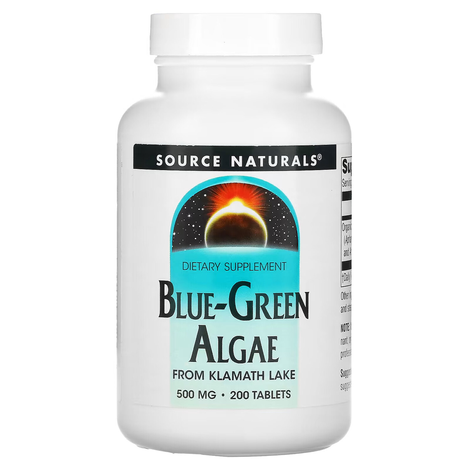 

Source Naturals, Сине-зеленые водоросли, 200 таблеток
