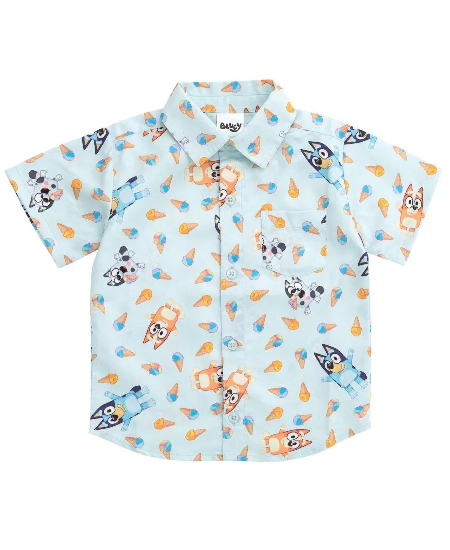 Детская рубашка с коротким рукавом Bluey, Light Blue Ice Cream