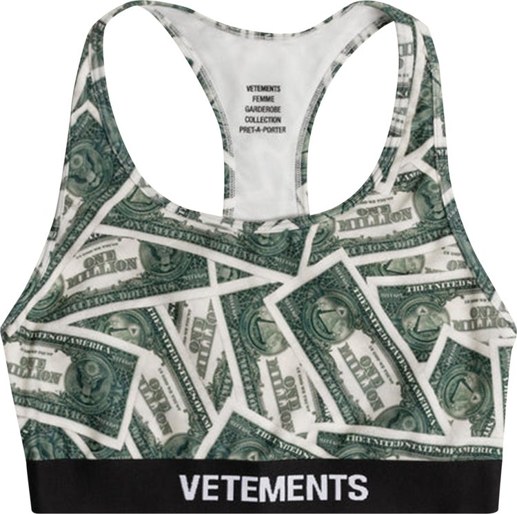 Бюстгальтер Vetements Sports Bra 'Million Dollar', разноцветный - фото