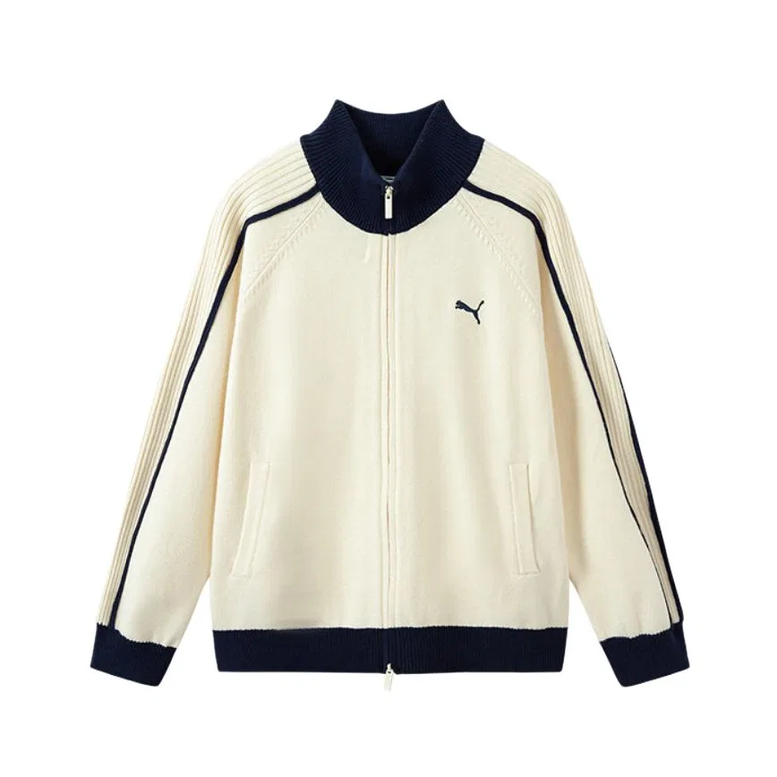 Детский свитер с высоким воротником PUMA, White Blue Tone 00318