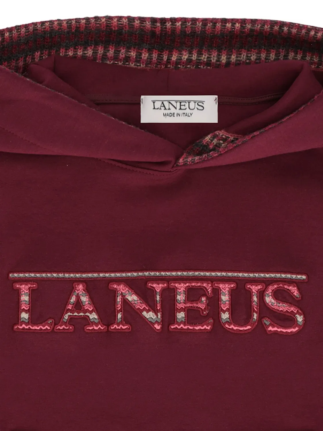 Худи с вышитым логотипом Laneus, бордовый — фото 2