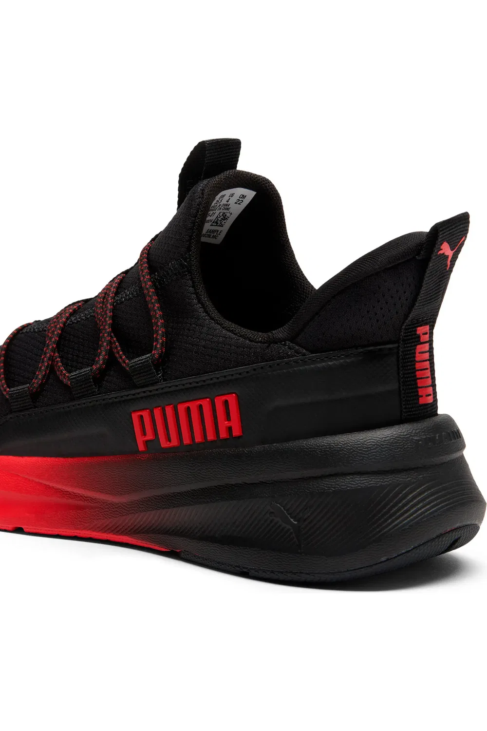 Детские кроссовки повседневные на шнурках One4All 2.0 PUMA, Puma Black/For All Time Red — фото 2