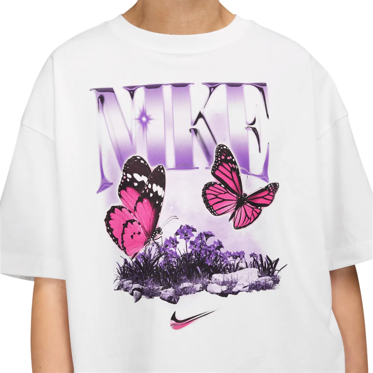 Футболка для девочек Butterfly Nike, белый — фото 3