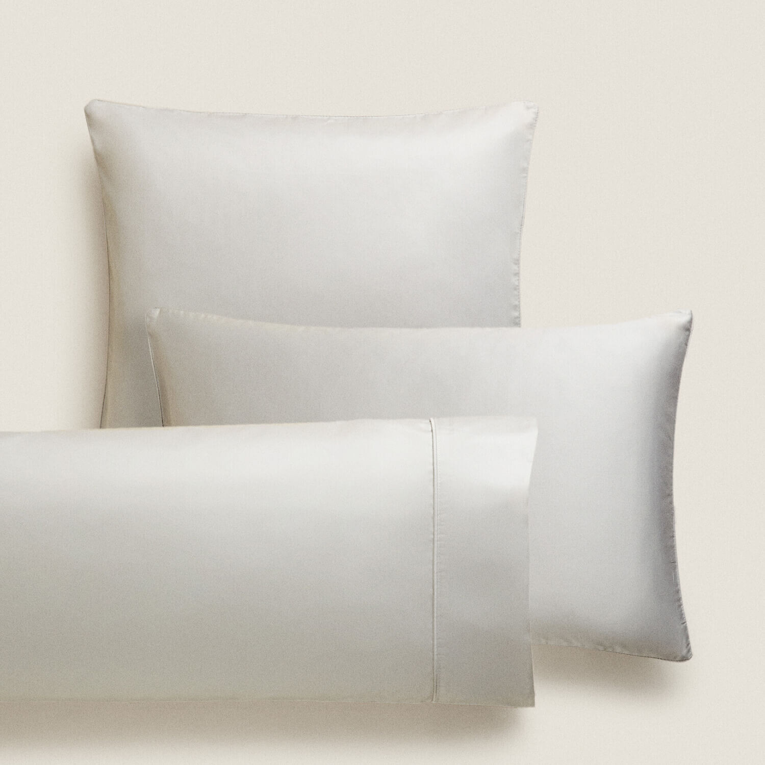 Наволочка Zara Home Sateen, 500 нитей, серебро