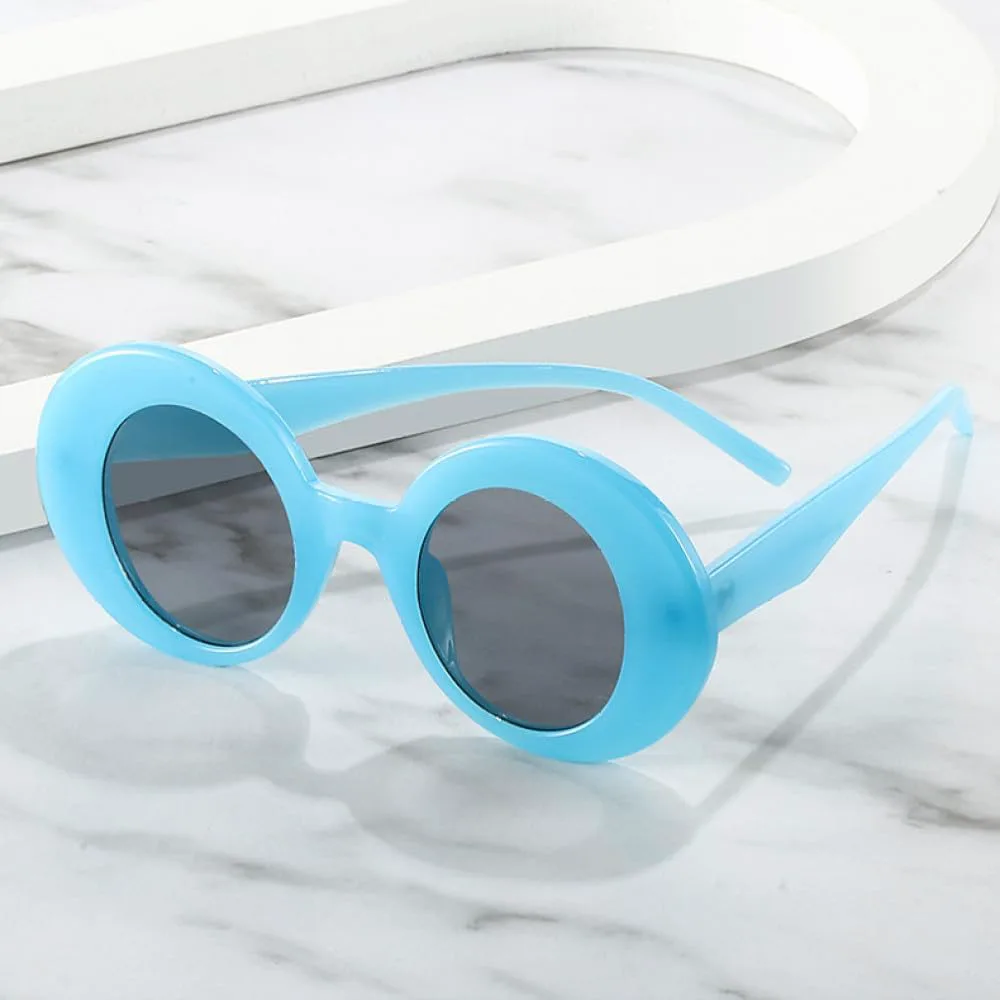 

Большие овальные солнцезащитные очки для женщин, разноцветные, в стиле ретро, ​​градиентные, панк, солнцезащитные очки для мужчин MTZJH, Brown Tea Gradient