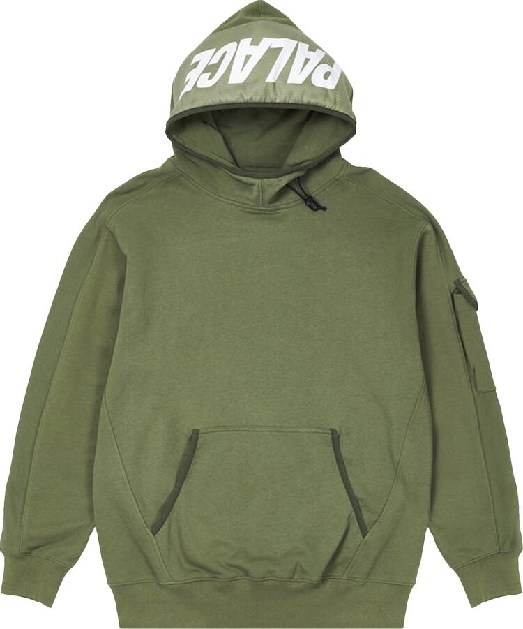 

Толстовка Palace Giant Woven Label Hood 'Olive', зеленый