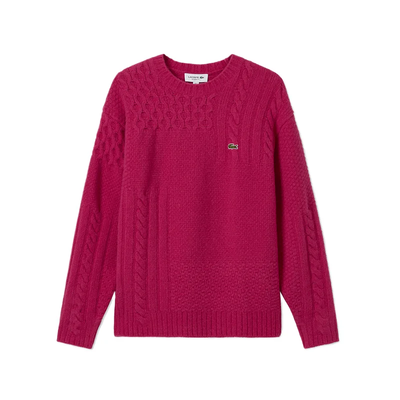 Lacoste cable knit pullover, U8X/Cherry Red