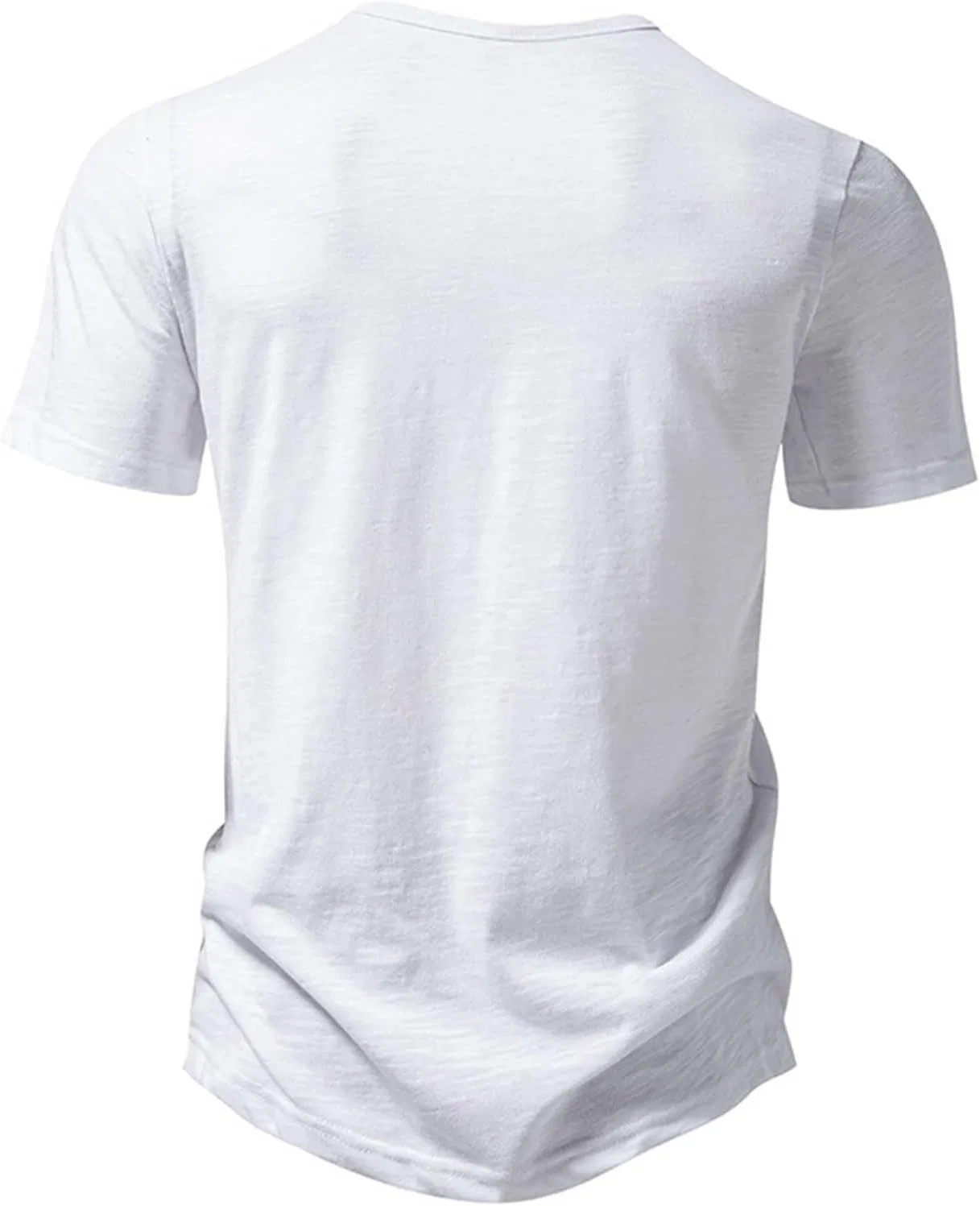Мужская хлопковая футболка-поло с V-образным вырезом Regular Fit, White — фото 3