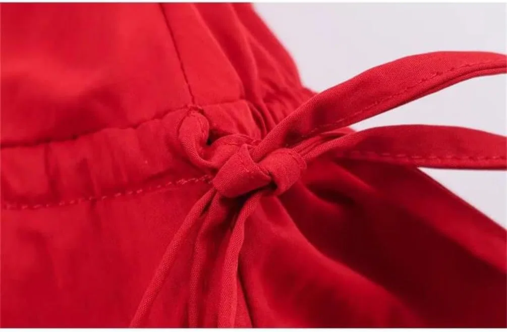 Женское облегающее длинное платье с V-образным вырезом, без рукавов, Polyester, Red — фото 4