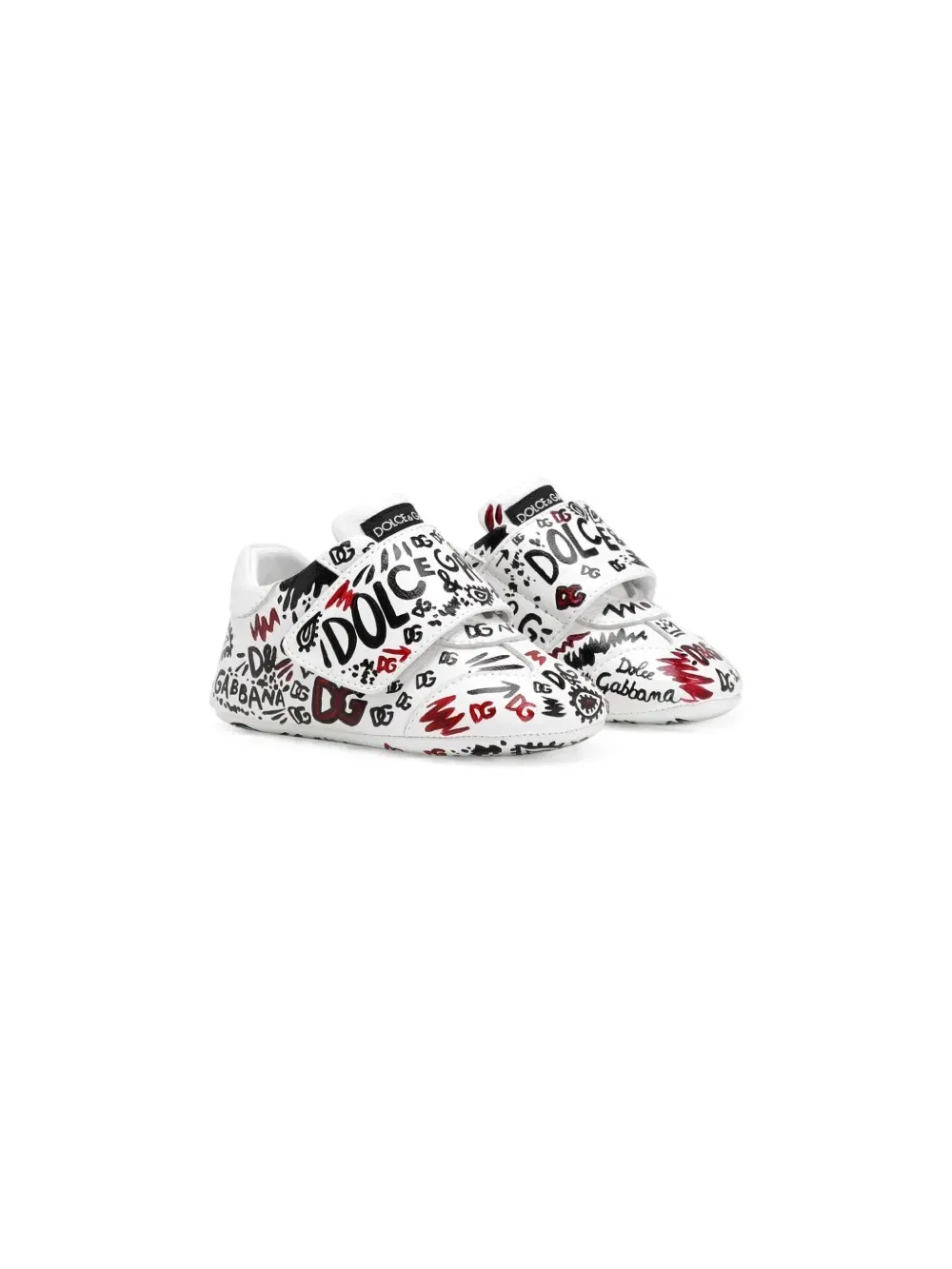Высокие кеды с принтом Dolce & Gabbana Kids, белый