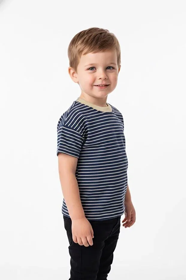 Детский комплект футболок с коротким рукавом Miababy, Indigo — фото 4