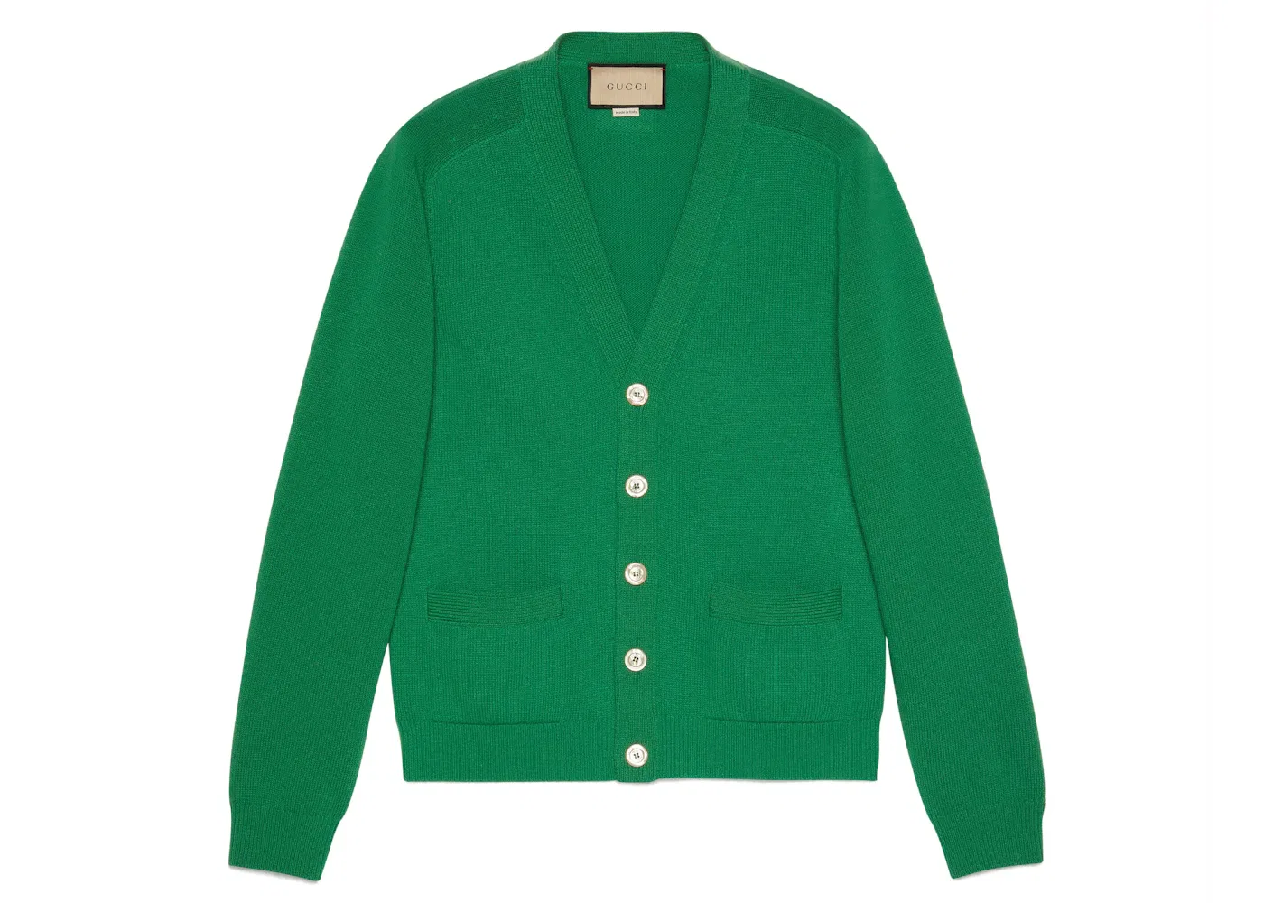 Мужской кардиган с патчем Gucci Logo, Cardigan Gucci, Green