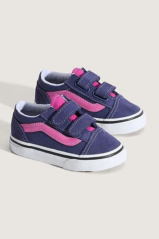 Детские кроссовки для девочек на шнуровке Vans, Purple — фото 2