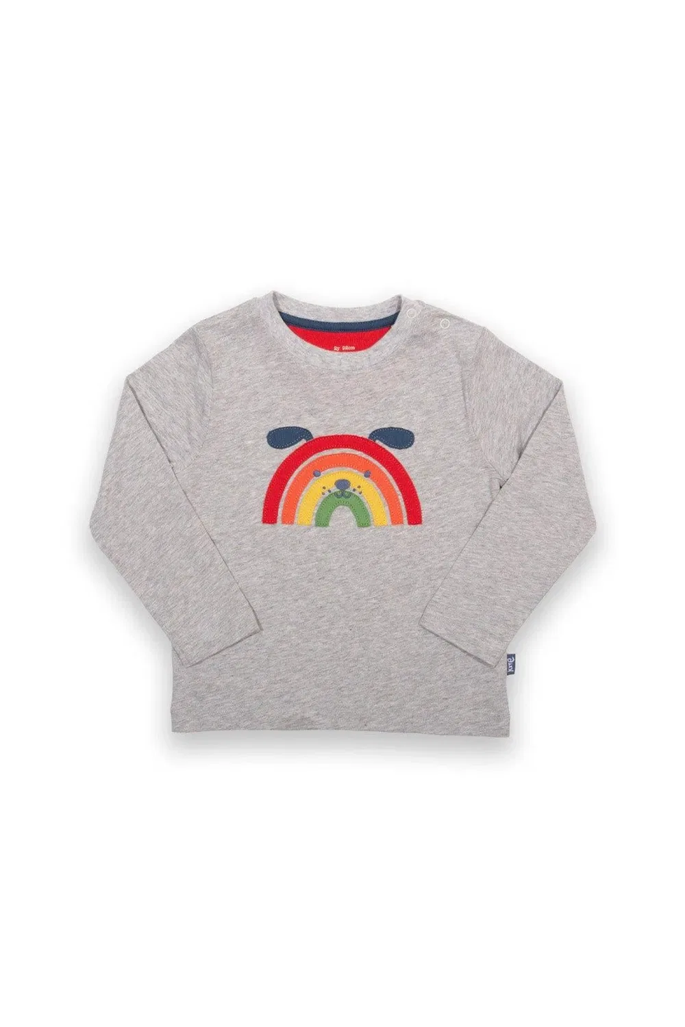 Детская футболка с принтом Rainbow Pup Kite, Grey