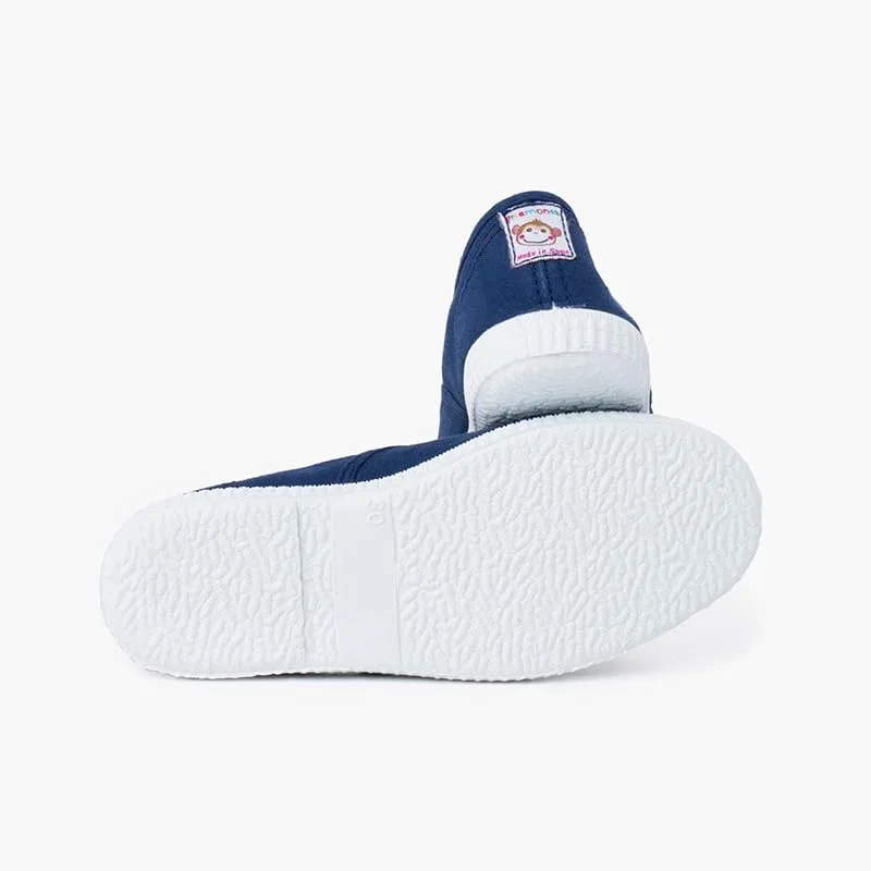 Детские кеды из парусины с резиновым носком без шнурков Pisamonas, Blue Navy — фото 3
