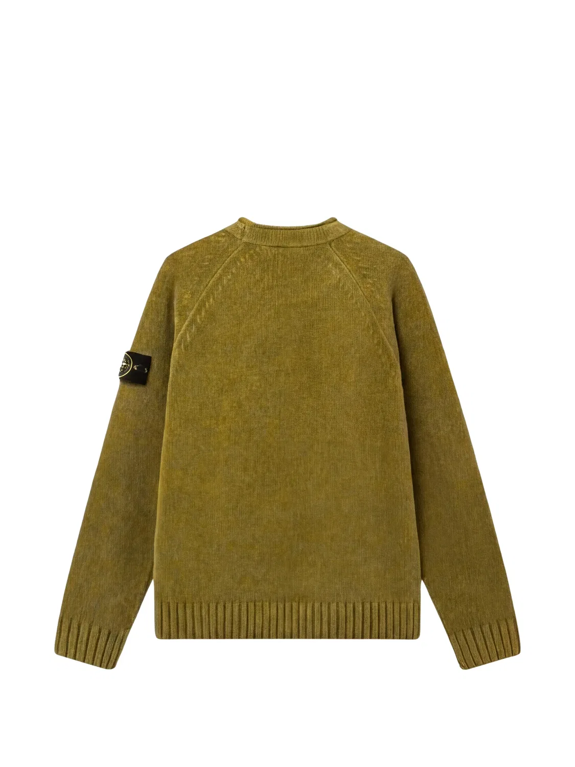 Свитер 5100013 из хлопковой синели с узором «мулине» Stone Island, зеленый — фото 2