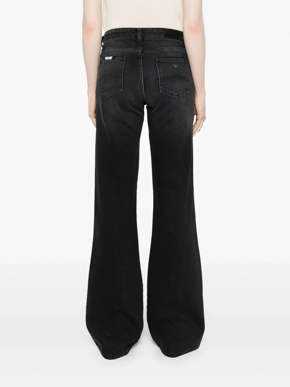 Джинсы-колокол Emporio Armani J9D, черный — фото 3