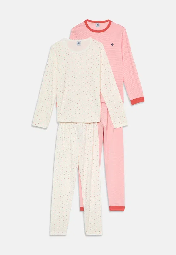 Комплект пижамы хлопковый 2 pack Petit Bateau, pink, розовый
