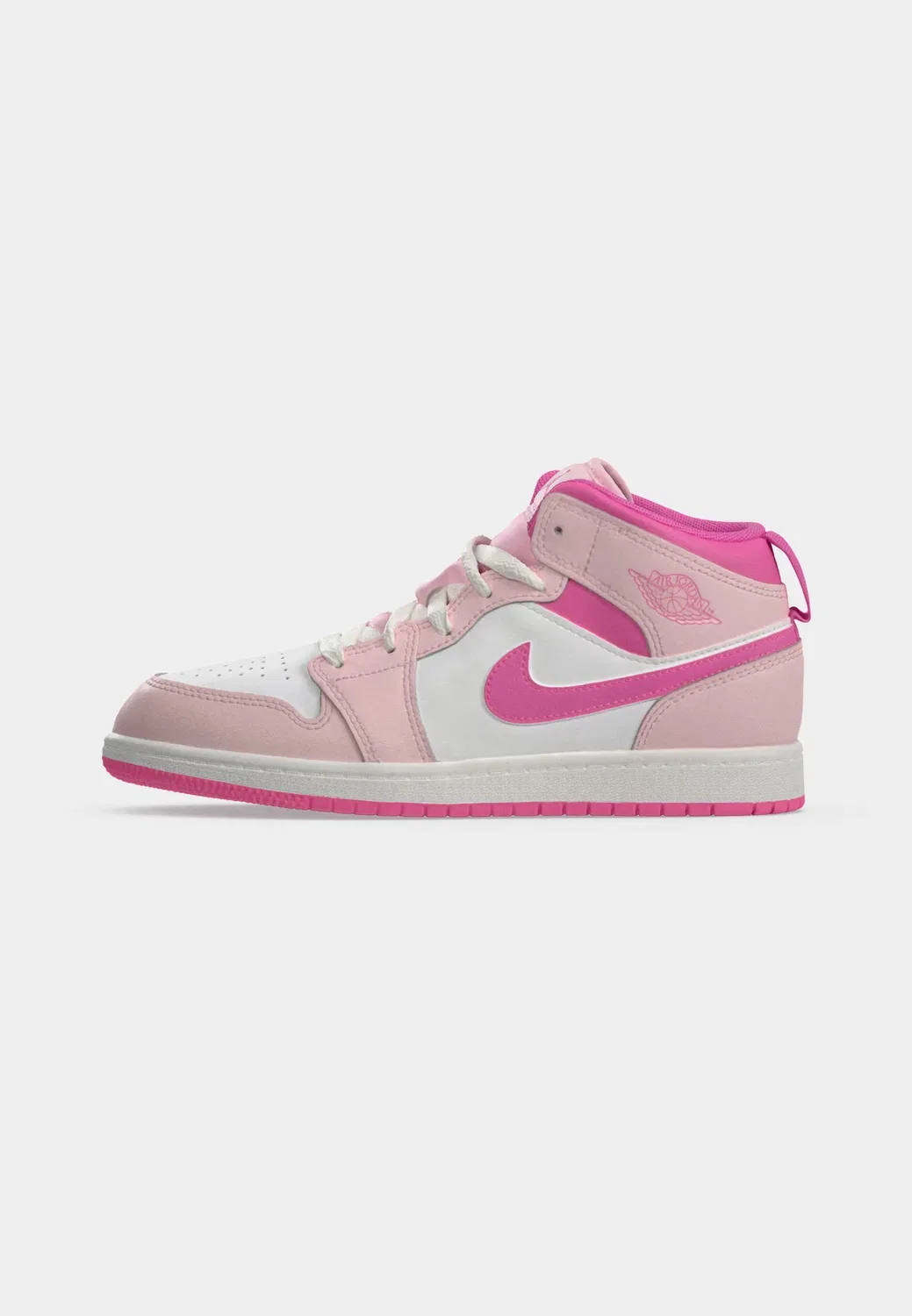 1 кроссовки унисекс средней высоты - высокие кроссовки Jordan, Pink Foam/Pink Foam/China Rose/White — фото 2