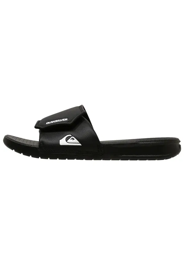 Мюли из синтетики Bright coast adjust Quiksilver, black/white/black, белый/черный