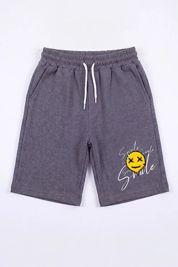 Детские шорты для мальчиков с принтом комплект 3 шт Fyk Kids, Navy Blue-Khaki-Smoked — фото 4