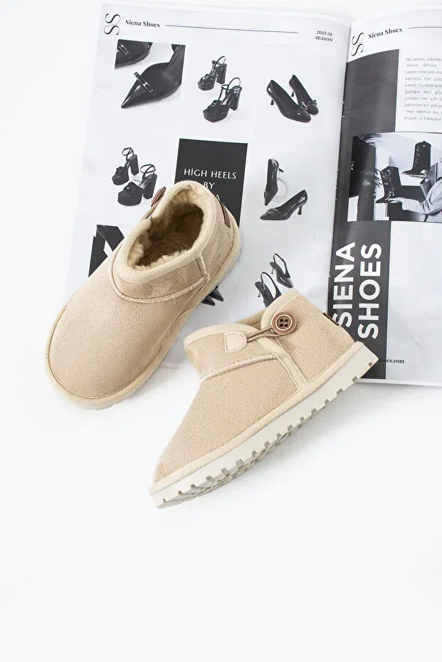 Детские ботинки для девочек ортопедические Siena Shoes, Beige Suede — фото 4