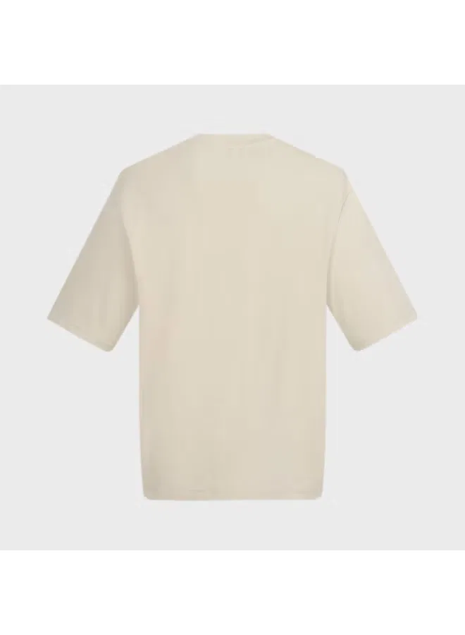 Футболка с коротким рукавом хлопковая Zara, серо-абрикосовый — фото 3