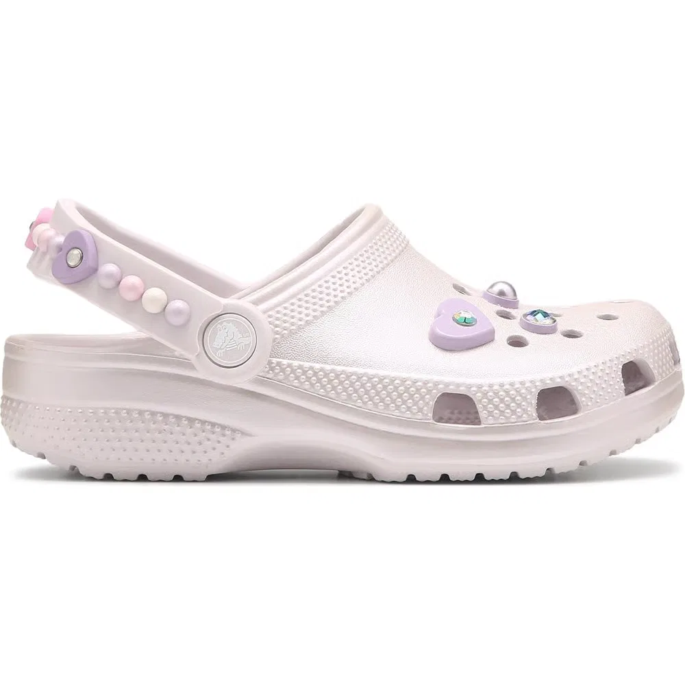 Детские классические сабо с графическим рисунком Crocs, Grape Ice — фото 2