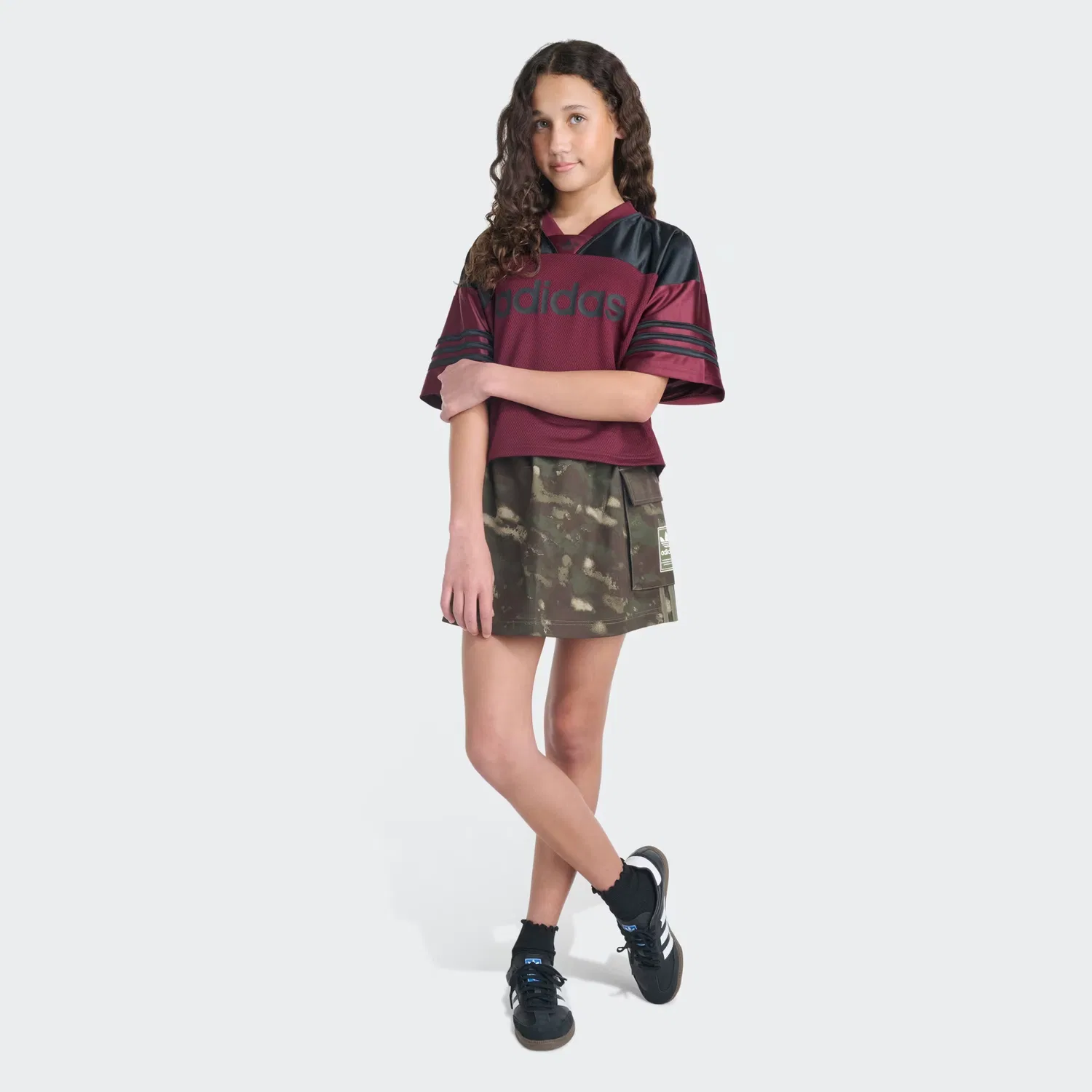 Детская юбка карго с камуфляжным принтом Adidas Originals, Night Cargo — фото 2