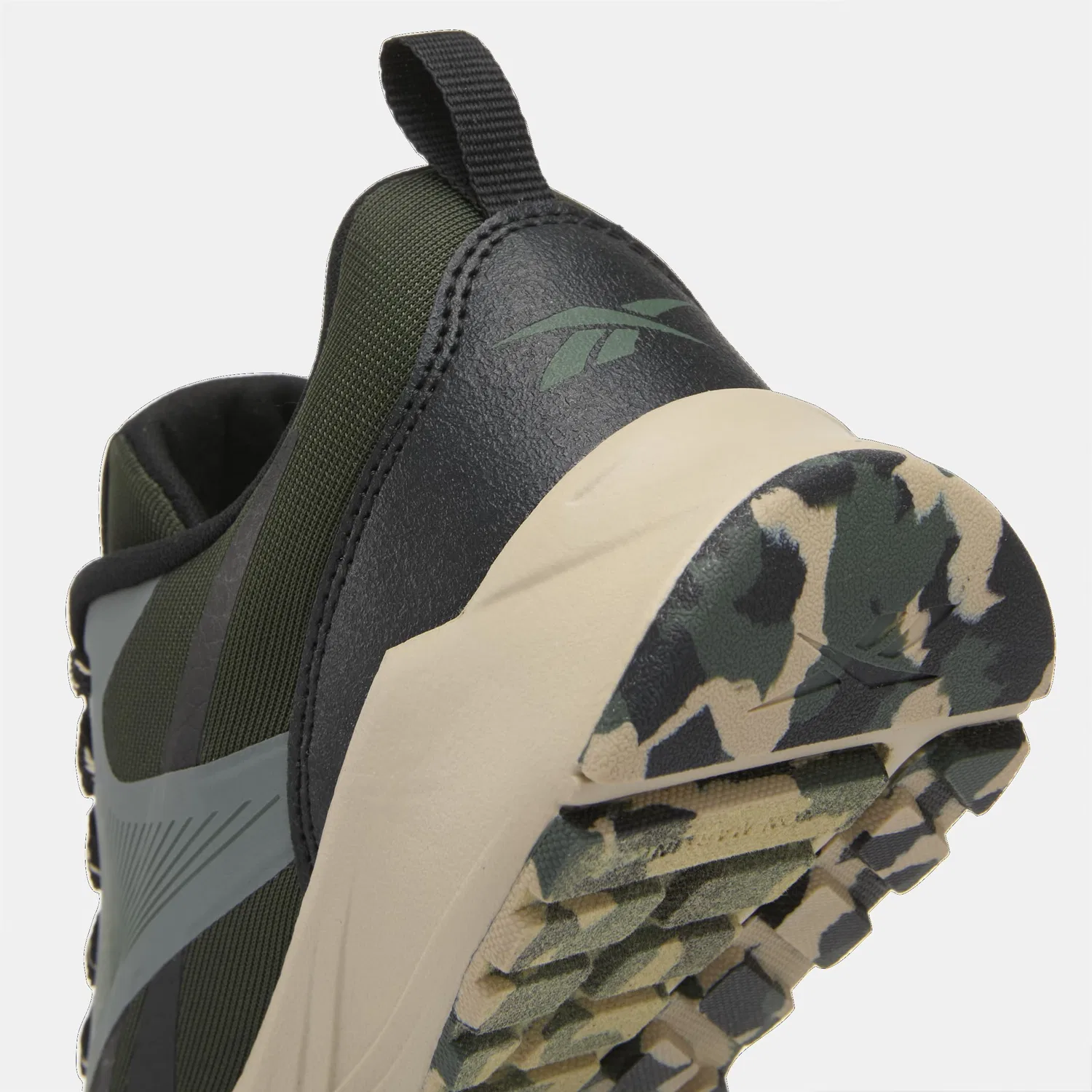 Детские кроссовки для мальчиков с принтом Energen Run Reebok, Gritgreen Darkfog Classicbeige — фото 2