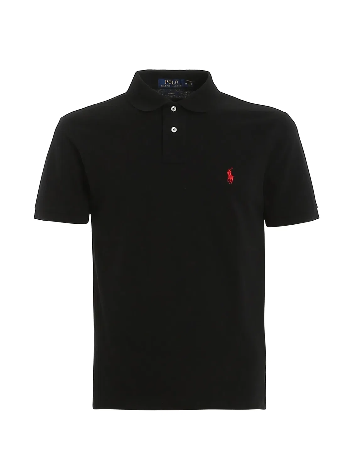 Рубашка поло черная приталенная Polo Ralph Lauren, черный