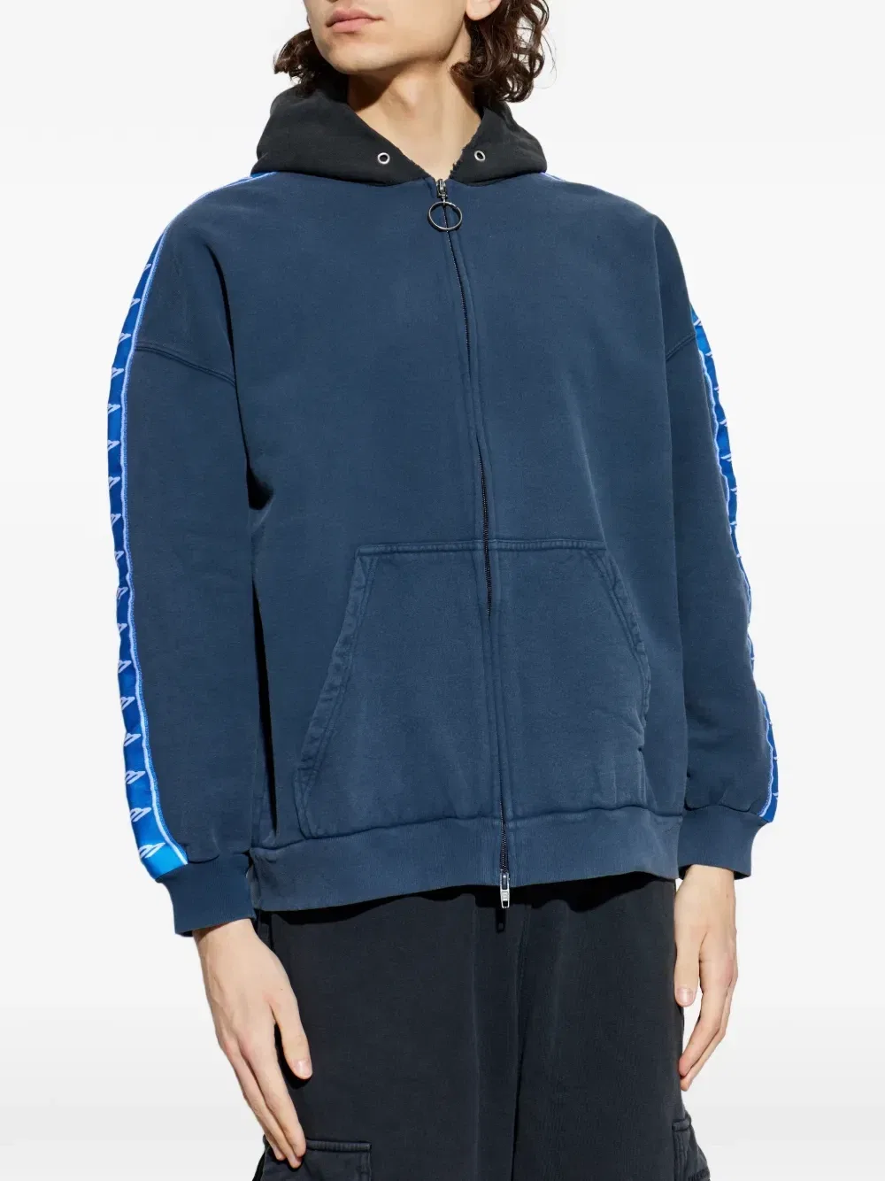 Худи на молнии Balenciaga, синий — фото 3
