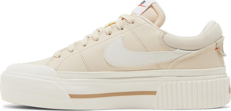Кроссовки Nike Wmns Court Legacy Lift 'Pearl White', кремовый — фото 4