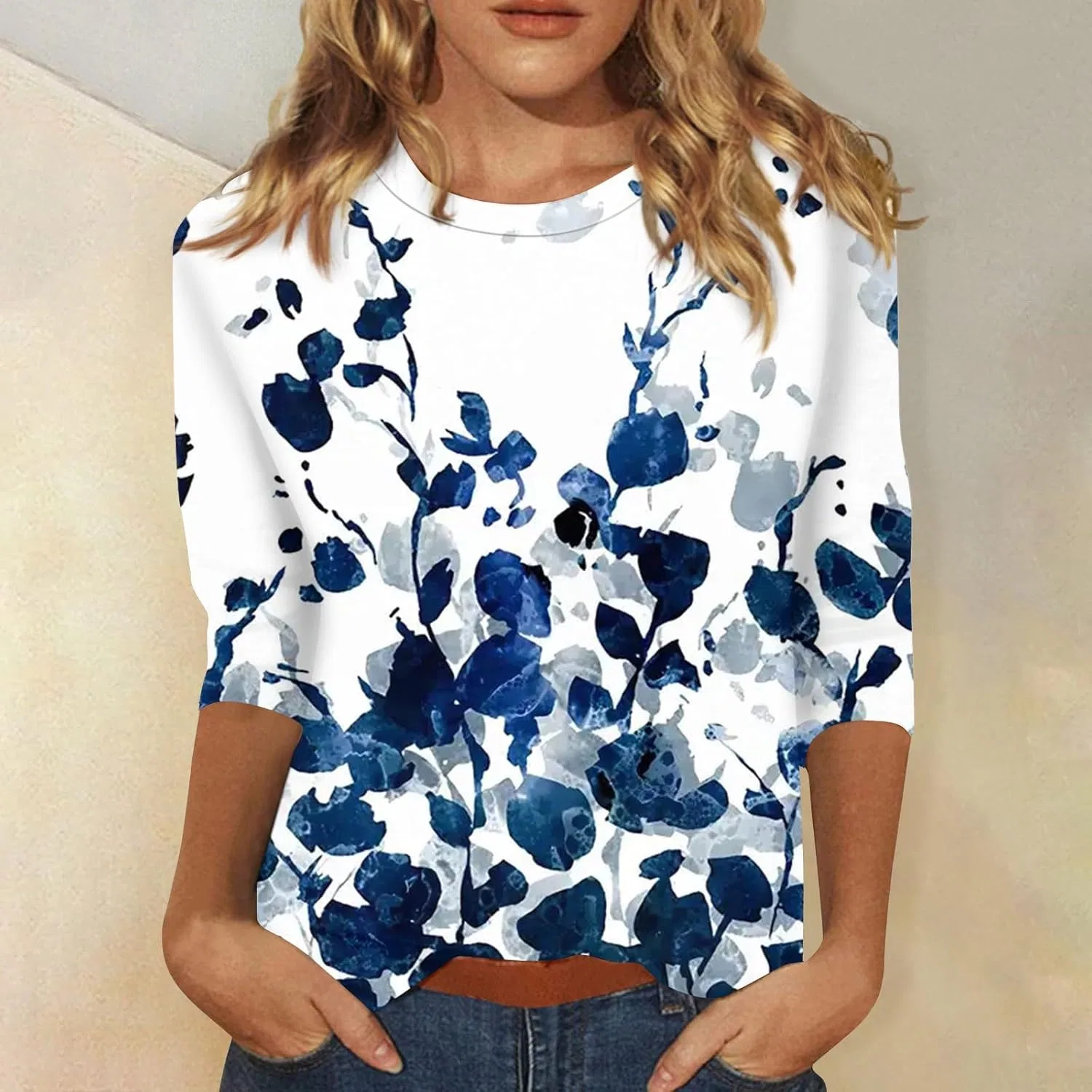 Женская футболка с 3/4 рукавом Oversized Hawaiian, Generic, 21-a — фото 2