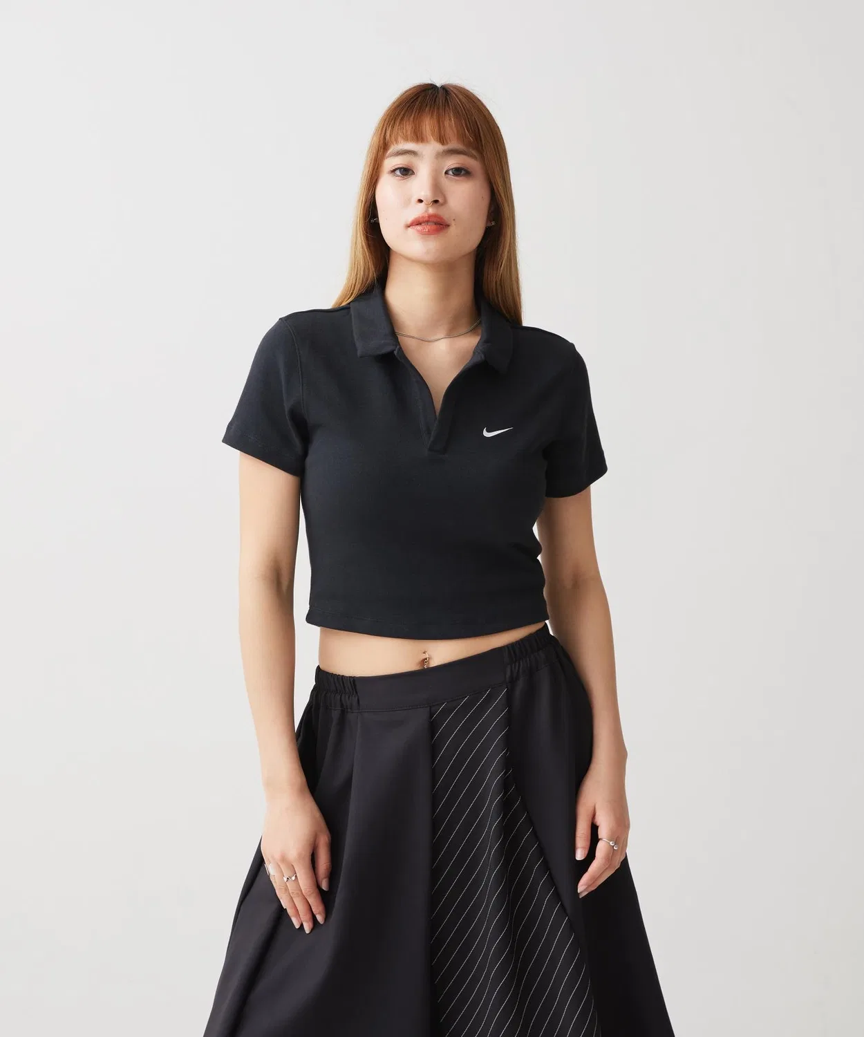 Женское поло с коротким рукавом Nike Sportswear Essential, Black