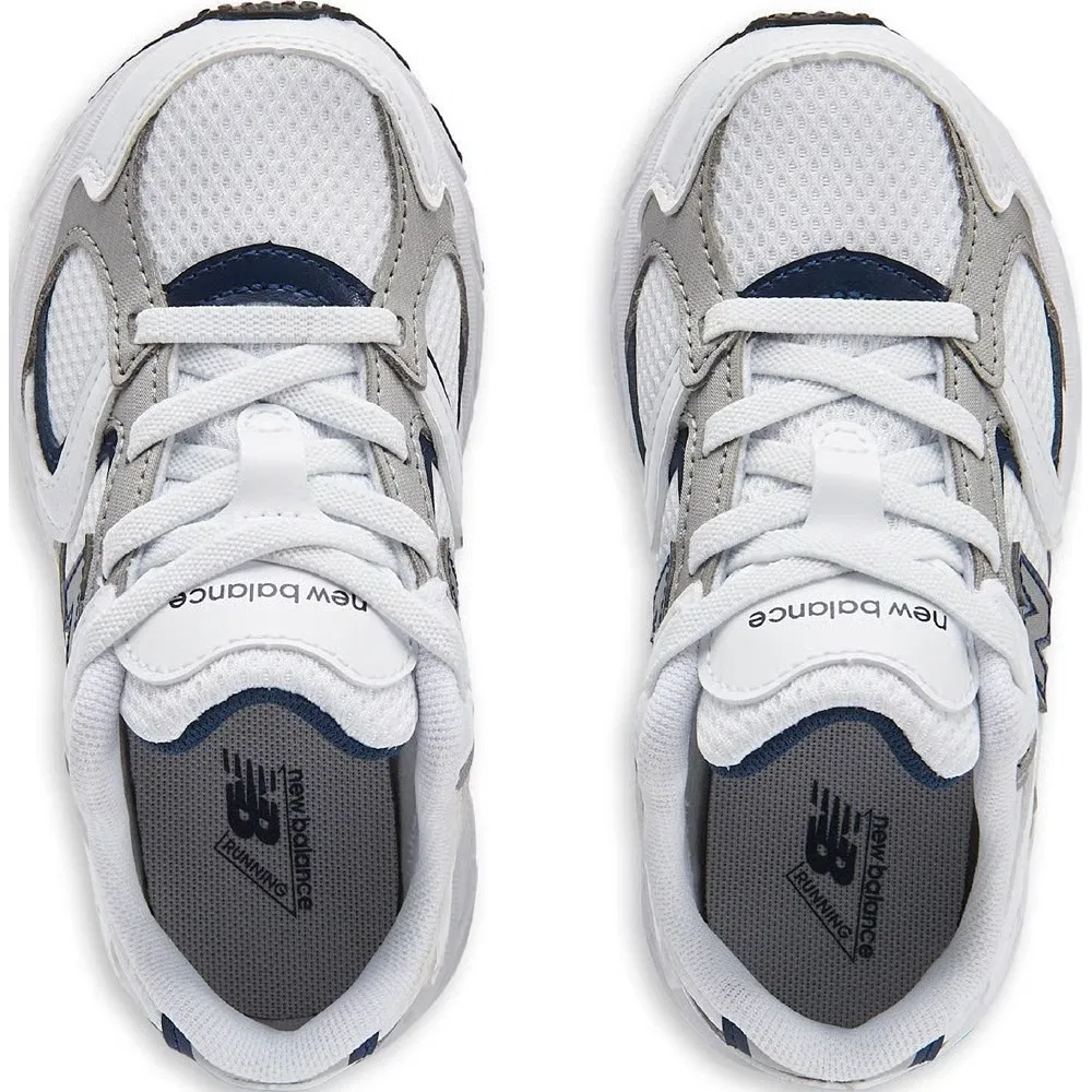 Детские слипоны 408 для малышей New Balance, White/Navy — фото 4