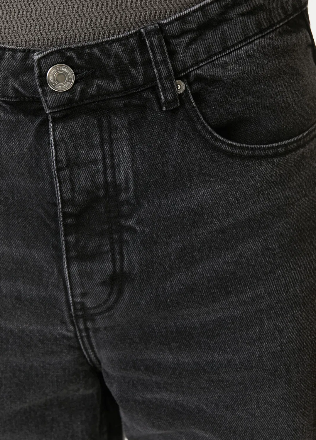 Джинсы Tapered Fit Ami Paris, black — фото 4