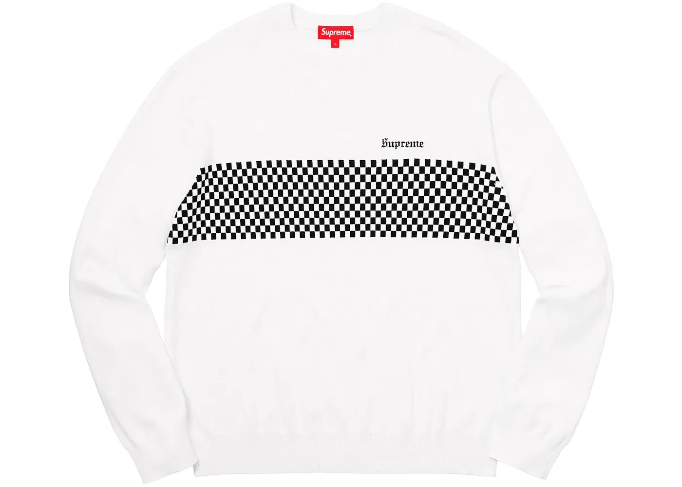 Мужской свитер с принтом Supreme Sweater, White